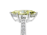White gold Fancy Yellow Marquise  Solitaire Pavé Band Prong Setting Ring_5