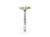 White gold Fancy Yellow Marquise  Solitaire Pavé Band with Four-Prong Setting_2