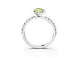 White gold Fancy Yellow Marquise  Solitaire Pavé Band with Four-Prong Setting_3
