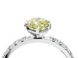 White gold Fancy Yellow Marquise  Solitaire Pavé Band with Four-Prong Setting_4
