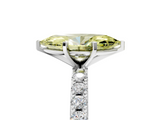 White gold Fancy Yellow Marquise  Solitaire Pavé Band with Four-Prong Setting_5