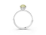 White gold Fancy Yellow Marquise  Solitaire Pavé Diamond Engagement Ring with Four-Prong Setting_15