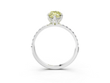 White gold Fancy Yellow Marquise  Solitaire Pavé Diamond Engagement Ring with Four-Prong Setting_31