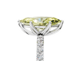 White gold Fancy Yellow Marquise  Solitaire Pavé Diamond Engagement Ring with Four-Prong Setting_33