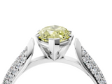 White gold Fancy Yellow Marquise  Solitaire Pavé Diamond Engagement Ring with Four-Prong Setting_4