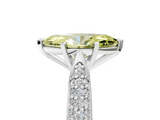 White gold Fancy Yellow Marquise  Solitaire Pavé Diamond Engagement Ring with Four-Prong Setting_5