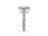 White gold Fancy Yellow Marquise  Solitaire Pavé Diamond Milgrain Engagement Ring with Four-Prong Setting_2