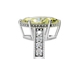 White gold Fancy Yellow Marquise  Solitaire Pavé Diamond Milgrain Engagement Ring with Four-Prong Setting_5