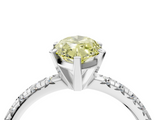 White gold Fancy Yellow Marquise  Solitaire Pave Diamond Engagement Ring with Four-Prong Setting_4