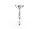 White gold Fancy Yellow Marquise  Solitaire Pave Diamond Engagement Ring with Prong Setting_2