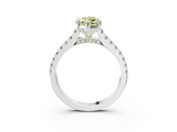 White gold Fancy Yellow Marquise  Solitaire Pave Diamond Engagement Ring with Prong Setting_3