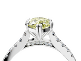 White gold Fancy Yellow Marquise  Solitaire Pave Diamond Engagement Ring with Prong Setting_4