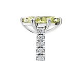 White gold Fancy Yellow Marquise  Solitaire Pave Diamond Engagement Ring with Prong Setting_5