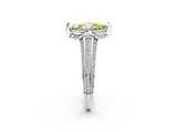 White gold Fancy Yellow Marquise  Solitaire Pave Split Shank Ring with Four-Prong Setting_107