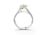 White gold Fancy Yellow Marquise  Solitaire Pave Split Shank Ring with Four-Prong Setting_108