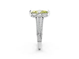 White gold Fancy Yellow Marquise  Solitaire Pave Split Shank Ring with Four-Prong Setting_117