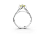 White gold Fancy Yellow Marquise  Solitaire Pave Split Shank Ring with Four-Prong Setting_120