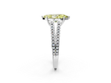 White gold Fancy Yellow Marquise  Solitaire Split Shank Pavé Diamond Engagement Ring_2