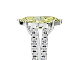 White gold Fancy Yellow Marquise  Solitaire Split Shank Pavé Diamond Engagement Ring_5