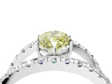 White gold Fancy Yellow Marquise  Solitaire Split Shank Pave Diamond Ring_28