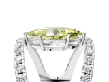 White gold Fancy Yellow Marquise  Solitaire Split Shank Pave Diamond Ring_29