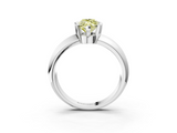 White gold Fancy Yellow Marquise  Solitaire Tension Set Diamond Ring with Wide Band_3