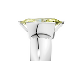 White gold Fancy Yellow Marquise  Solitaire Tension Set Diamond Ring with Wide Band_5