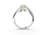 White gold Fancy Yellow Marquise  Solitaire Tension Set Diamond Ring_3