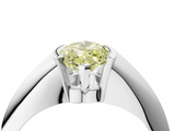 White gold Fancy Yellow Marquise  Solitaire Tension Set Diamond Ring_4