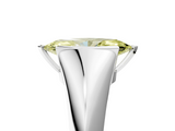 White gold Fancy Yellow Marquise  Solitaire Tension Set Diamond Ring_5