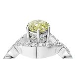 White gold Fancy Yellow Marquise  Solitaire Twist Band Pavé Diamond Engagement Ring_36