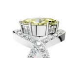 White gold Fancy Yellow Marquise  Solitaire Twist Band Pavé Diamond Engagement Ring_37