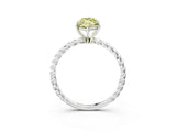White gold Fancy Yellow Marquise  Solitaire Twist Band Ring with Four-Prong Setting_188