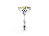 White gold Fancy Yellow Marquise  Solitaire Twist Band Six-Prong Setting 3