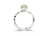 White gold Fancy Yellow Marquise  Solitaire Twist Band with Pavé Accents and Four-Prong Setting_47