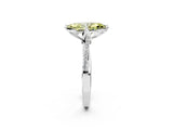 White gold Fancy Yellow Marquise  Solitaire Twist Band with Pavé Diamonds and Four-Prong Setting_60