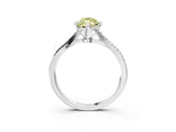 White gold Fancy Yellow Marquise  Solitaire Twist Band with Pavé Diamonds and Four-Prong Setting_61