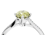 White gold Fancy Yellow Marquise  Solitaire Twist Band with Pavé Diamonds and Four-Prong Setting_62