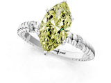 White gold Fancy Yellow Marquise  Solitaire Twisted Band Prong Set Engagement Ring_65