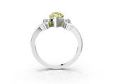 White gold Fancy Yellow Marquise  Solitaire Twisted Band Scroll Prong Ring_29