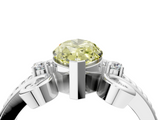 White gold Fancy Yellow Marquise  Solitaire Twisted Band Scroll Prong Ring_30