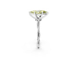 White gold Fancy Yellow Marquise  Solitaire Twisted Band with Bead Prong Setting_55