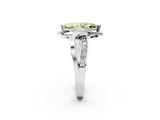 White gold Fancy Yellow Marquise  Solitaire Twisted Band with Prong Setting_5