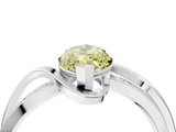 White gold Fancy Yellow Marquise  Solitaire Twisted Band with Prong Setting_7