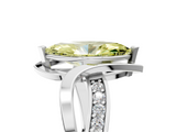 White gold Fancy Yellow Marquise  Solitaire Twisted Band with Prong Setting_8