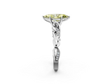 White gold Fancy Yellow Marquise  Solitaire Vine Band with Milgrain Prong Setting_5