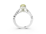 White gold Fancy Yellow Marquise  Solitaire Vine Band with Milgrain Prong Setting_6