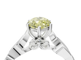 White gold Fancy Yellow Marquise  Solitaire Vine Band with Milgrain Prong Setting_7