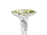 White gold Fancy Yellow Marquise  Solitaire Vine Band with Milgrain Prong Setting_8