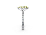 White gold Fancy Yellow Marquise  Solitaire with Pavé Band and Four-Prong Setting_30